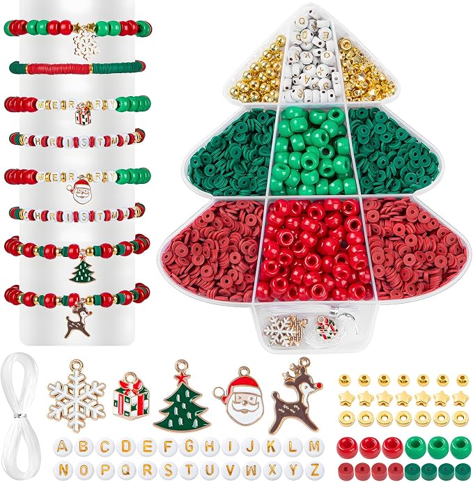 Taybonds Christmas Bracelet Making Kit, Christmas Beads by Taybonds