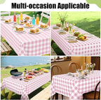 Smiry Rectangle Table Cloth, Waterproof Vinyl Tablecloth - Image 6