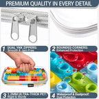 YQBRAO 4-Pack Clear Diaper Bag Organizer Pouches, 1.2mm Ultra-Thick PET Travel - Image 5