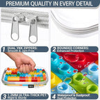 YQBRAO 4-Pack Clear Hard Shell Zipper Case, 1.2mm Ultra-Thick Diaper Bag - Image 5