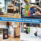 Dynta 8 Pack Acrylic Sign Holder 8.5 x 11, Double Sided Table Sign Holder - Image 7