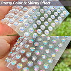 3000Pcs Self Adhesive Pearls and Rhinestones Stickers, Stick on Rhinestone Hair - Image 5