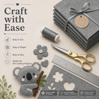 Gray Large Felt Fabric 36" x 36", 1mm Stiff Felt Sheet, Nonwoven Fabric - Image 5