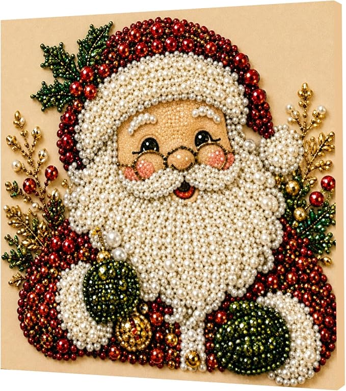 POETRYDRAW Christmas Decor Santa Portrait Pearl Art Kit - Image 3