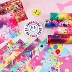 Pink Splatter Permanent Adhesive Vinyl 12 Sheets 12'' x 10'' | Pink Splash - Image 7