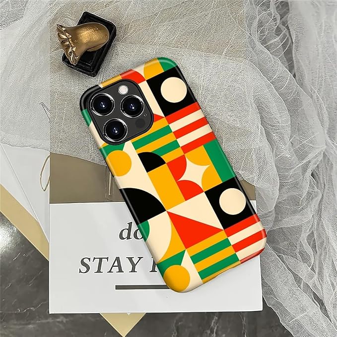 ZHEGAILIAN Case for iPhone 16 Pro Max, Geometric Colors Durable Shockproof - Image 6