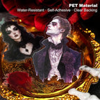 180PCS Night Falls PET Stickers, Dark Gothic Collage; Vampire Queen & Moon Elf - Image 4