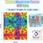 Tintnut Puzzle Heat Transfer Vinyl, 10 Sheets 12"x10" Iron on Vinyl | - Image 2