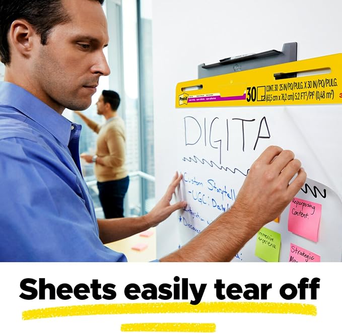 Post-it Super Sticky Easel Pad, 25 in x 30 in, 30 Sheets/Pad, 4 Pads/Pack - Image 7