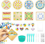 8 Sets DIY Mosaic Coaster Kit – Mixed Color Glass Mosaic Tiles by %F0%9F%8F%A1Wulqiiy%E2%80%93OrganizedLiving