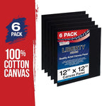 U.S. Art Supply 12 X 12 Inch Black Art Canvas Board Panels 6 Pack - Image 2