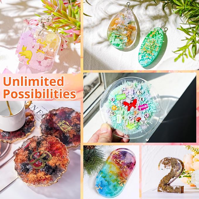 LET'S RESIN 64pcs Concentrated Alcohol Ink Set, 9 Pastel and 9 Metallic Vibrant - Image 6