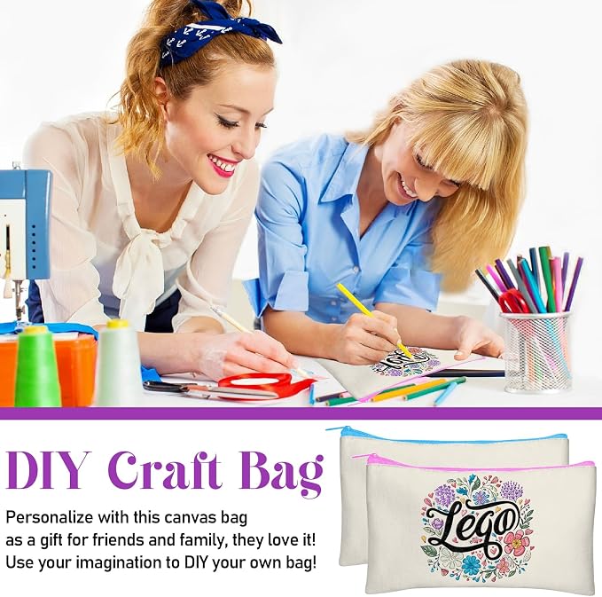 Legigo Blank Canvas Bag Zipper Pouch Makeup Bags Bulk - Image 7
