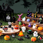 50pcs Halloween Mini Resin Figures 50 Styles Tiny Resin Figurines Little Small by DIYDEC