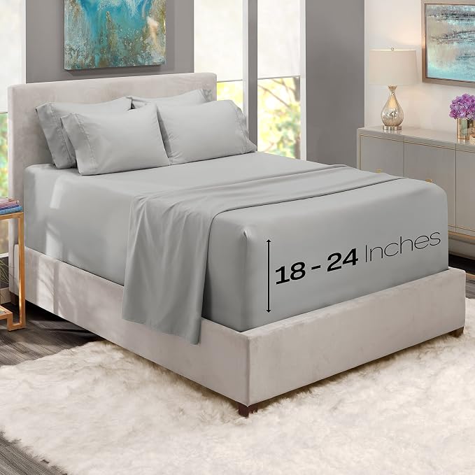 Hearth & Harbor Extra Deep Pocket Queen Sheets Sets - Image 2