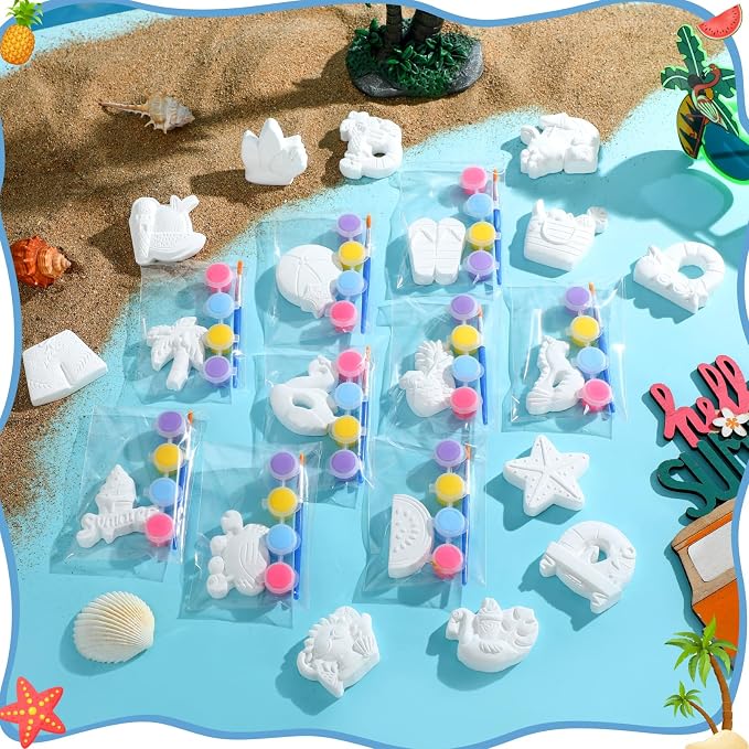 JellyArch 20 Set Summer Beach DIY Painting Ceramic Kit Paint Your Own Beach - Image 3