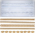 FUNSHOWCASE Chains Mold for Polyclay Air Dry Clay Plaster, 6 Trimmings #4719 by FUNSHOWCASE