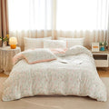 BOLINLIVING Pink Floral Duvet Cover Queen Size, Reversible Botanical Spring by BOLINLIVING