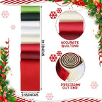 Hosuly 40 Pcs Christmas Fabric Red and Green Jelly Fabric - Image 2