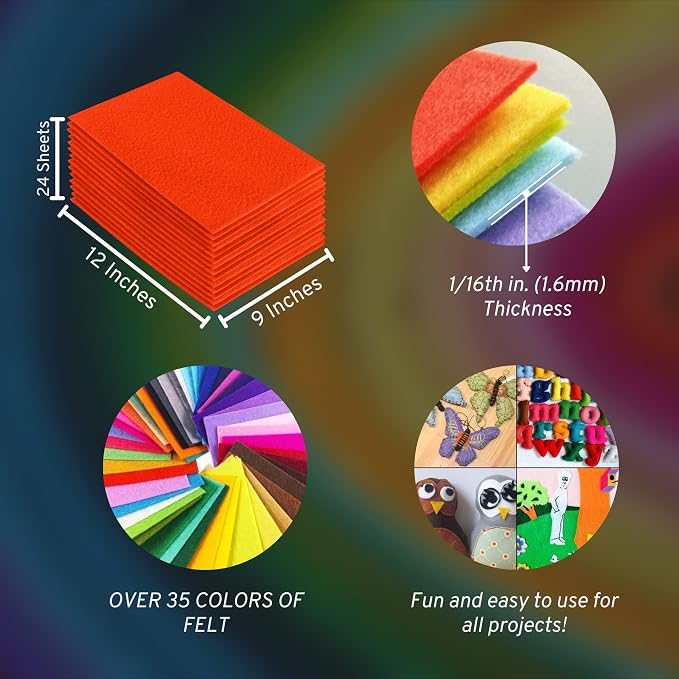 FabricLA Acrylic Felt Sheets for Crafts - Image 3