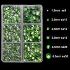 4000pcs Mixed Size Hot Fix Round Crystals Gems Glass Stones Hotfix Flat Back - Image 3