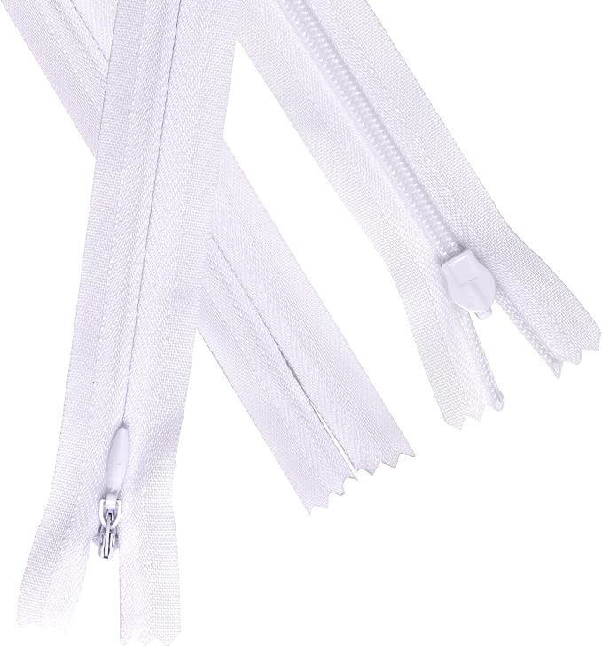 YAKA 20pcs White Nylon Invisible Zippers Tailor Sewing Tools Garment - Image 4
