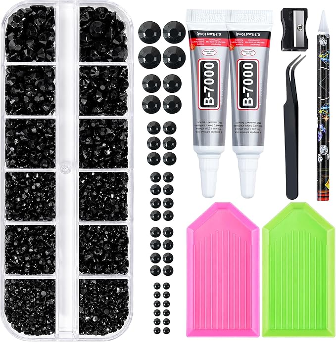 25000 Pcs Resin Jelly Rhinestones Kit, All-in-One Bedazzling Kit by Lotwow