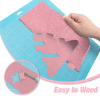 VinylRus Pink Glitter HTV Heat Transfer Vinyl Roll - Image 7