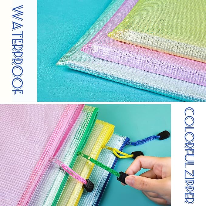 LEOBRO Mesh Zipper Pouch Bags, 13.2"x 9.2" Zipper Pouch, Storage Bags Pouch - Image 4