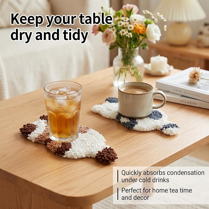 Avtytsda 2PCS Punch Needle Coaster Kit, Easy Punch Needle DIY Embroidery Set - Image 3