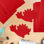 10PCS Red Self Adhesive Felt Fabric Sheets Sticky Felt Sheets - Image 6