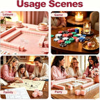 Natural Pink Stone Mahjong Dice Set of 2 - Image 2