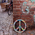 12 Pcs 12 Inches Wood Peace Cutouts Unfinished Round Wood Peace Sign Decor - Image 7