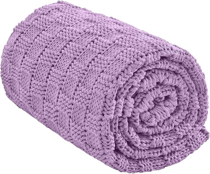 Knitted Weighted Blanket for Adult, No Beads Heavy Blanket 48” x 72'' 12lbs by Unknown