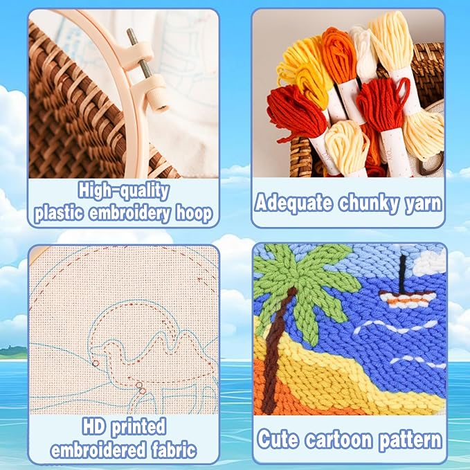 Summer Time Seaside Punch Needle Kit - Image 3