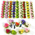 Warmtree 63 Pcs Miniature Colorful Flower Cluster Static Grass Tufts Self - Image 9