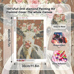 VeGuude Diamond Art Kits for Adults, Full Drill Highland Cow Diamond Art Kits - Image 3