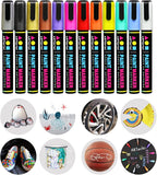 Permanent Markers for Rock Painting, 12 Colors, Medium Point, Quick-Drying - Image 2