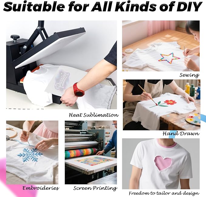 Joyclub White T Shirts Polyester Bulk Sublimation Blanks Wholesale Unisex Crew - Image 5