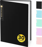 Sooez Binder with Plastic Sleeves 30-Pocket, Displays 60 Pages, 8.5x11 by Sooez