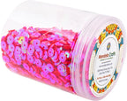 Mandala Crafts 6mm Cup Round Hot Pink Sequins - Image 4