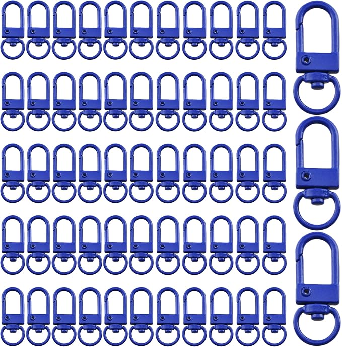KJML DIY Keychain clip 60pcs Swivel Snap Lobster Claw Keychain Clasps Lanyard by KJMLDIY