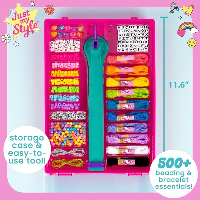 Just My Style On-The-Go Jewelry Studio – Bracelet-Making Travel Kit – DIY Bead - Image 2