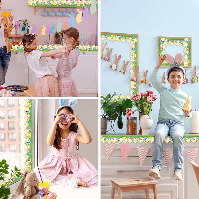 69 Feet Easter Bunny Egg Bulletin Board Borders - Image 7