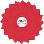 20PCS Red Felt Fabric Sheets by Loyisal