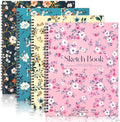 4 Pack Sketch Book, 8.5 x 11Inch Sketchbook, 68lb/100gsm Spiral Bound Sketch Pad by Prudiut