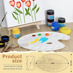 DUGATO 14-Well Oval Paint Palette, 14 x 10.5 in | Lightweight Plastic Tray - Image 2