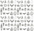 WOCRAFT 60pcs Antique Silver Halloween Bracelet Charms by WOCRAFT