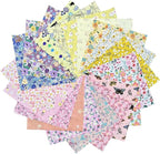HANPATQUI 200PCS 4 x 4 inch Floral 100% Cotton Fat Quarters Fabric - Image 5