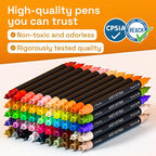 ARTISTRO Acrylic Glass Markers for Wine Glasses and Drinkware, Vibrant Dual Tip - Image 9